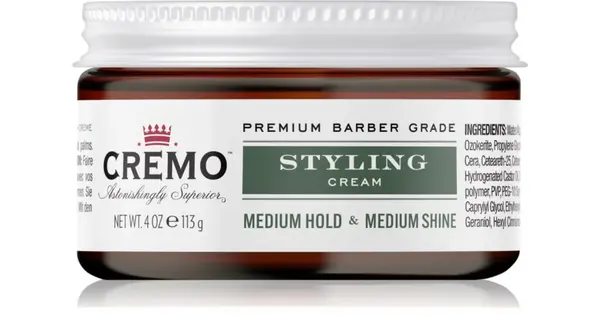 Cremo Styling Medium Moisturizing Hair Cream for Men 113 g