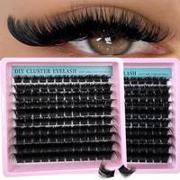 Mixed Length Individual False Eyelashes, 1 Box Natural Look Eyelash Extensions, Self Grafting Curl Eyelashes, Eye Makeup Enha...