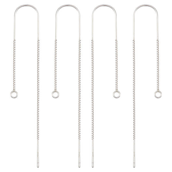 2 Pairs 925 Sterling Silver Stud Earring Finding