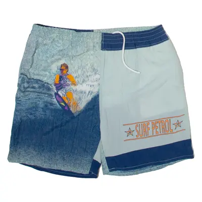 SURF PETROL Mens Swimming Shorts Blue M W32
