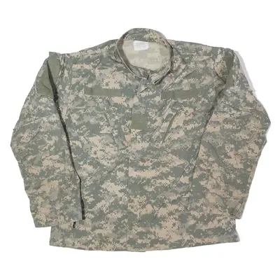 UNICOR Army Combat Military Jacket Green Camouflage Mens M