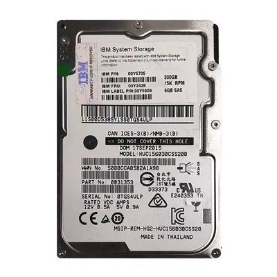 00Y5705 IBM 300GB 6Gb/s SAS 15000 2.5-Inch Hard Drive