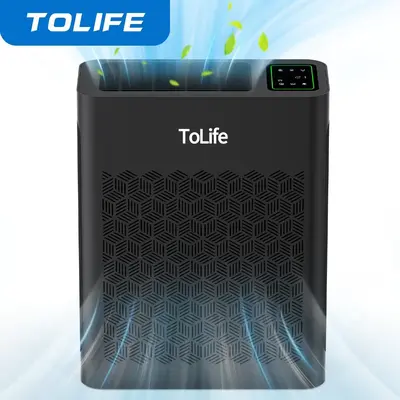ToLife NEW TZ-K2 Air Purifier for Large Rooms (up to 1095 Ft²). PM 2.5 Display, Auto Mode, Timer, HEPA Filter—removes smok...