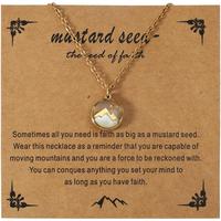 Faith Necklace for Women, Gold Mountain and Mustard Seed Pendant Necklace Religious Christian Jewelry Gift for Mom Friends Gr...