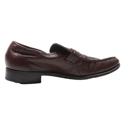 FLORSHEIM SHOE SHOP Loafer Shoes Maroon Leather Mens UK 7