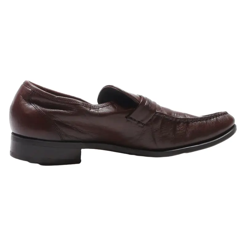 FLORSHEIM SHOE SHOP Loafer Shoes Maroon Leather Mens UK 7