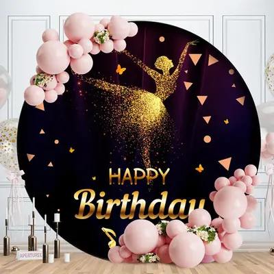 Aperturee Circle Game On Birthday Party Backdrop For Boy | Circle Birthday Backdrop Cover | Round Backdrop Fabric Cover | Rou...