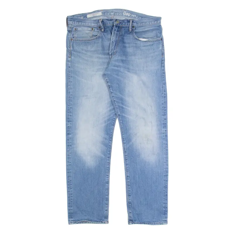 GAP Mens Jeans Blue Regular Tapered Stone Wash W36 L32