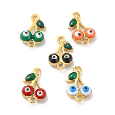 Rack Plating Brass Enamel Pendants