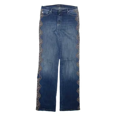 AMNESIA Womens Jeans Blue Regular Straight W28 L34