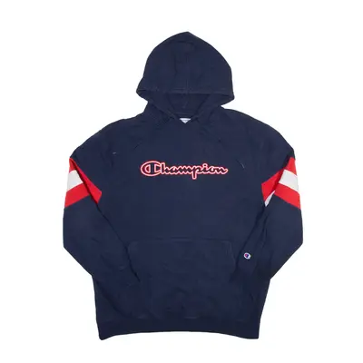 CHAMPION Hoodie Blue Pullover Mens 2XL