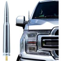50 Cal Truck Chrome Bullet Antenna Fit for Ford F150 F250 F350 Raptor/Dodge RAM 1500 2500 3500/Chevrolet Silverado & GMC Sier...