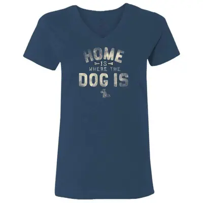 Teddy the Dog™ Home Ladies V-Neck - XXX-Large