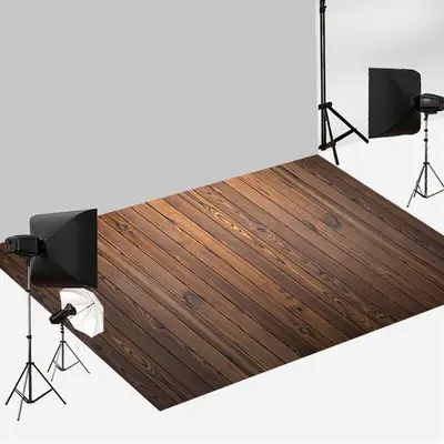 Reddish Brown Color Wood Photoshoot Floor Backdrop