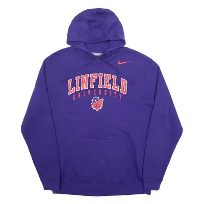 NIKE Linfield University Mens Purple Hoodie USA L