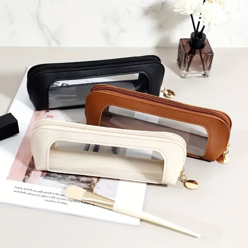 Portable Makeup Brush Bag, Zipper Storage Bag OrganizerPouch, Versatile Storage Stationery, Travel Bag