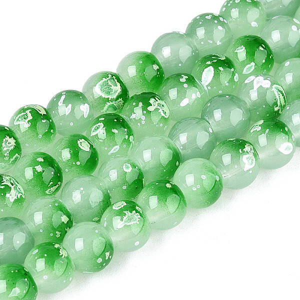 Baking Paint Glass Beads Strands