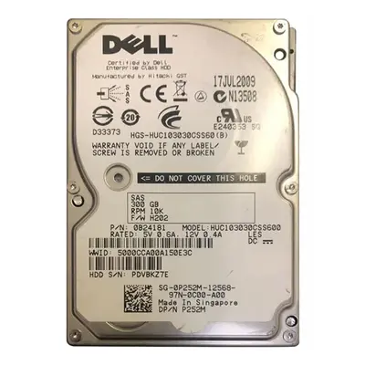 0P252M Dell 300GB 6Gb/s SAS 10000 2.5-inch 16MB Hard Drive