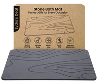 Stone Bath Mat, Diatomaceous Earth Bath Mat Non-Slip Bath Stone Shower Mat Diatomite, Quick Drying Absorbent for Floor Super ...