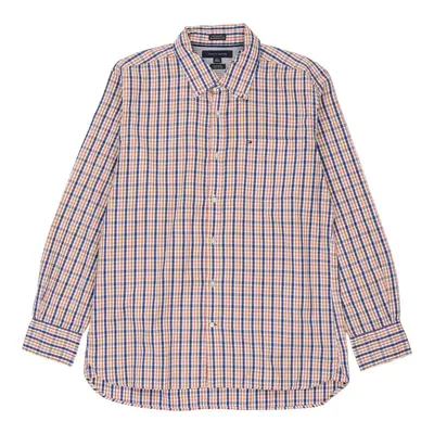 Tommy Hilfiger Checked Shirt - Large Orange Cotton