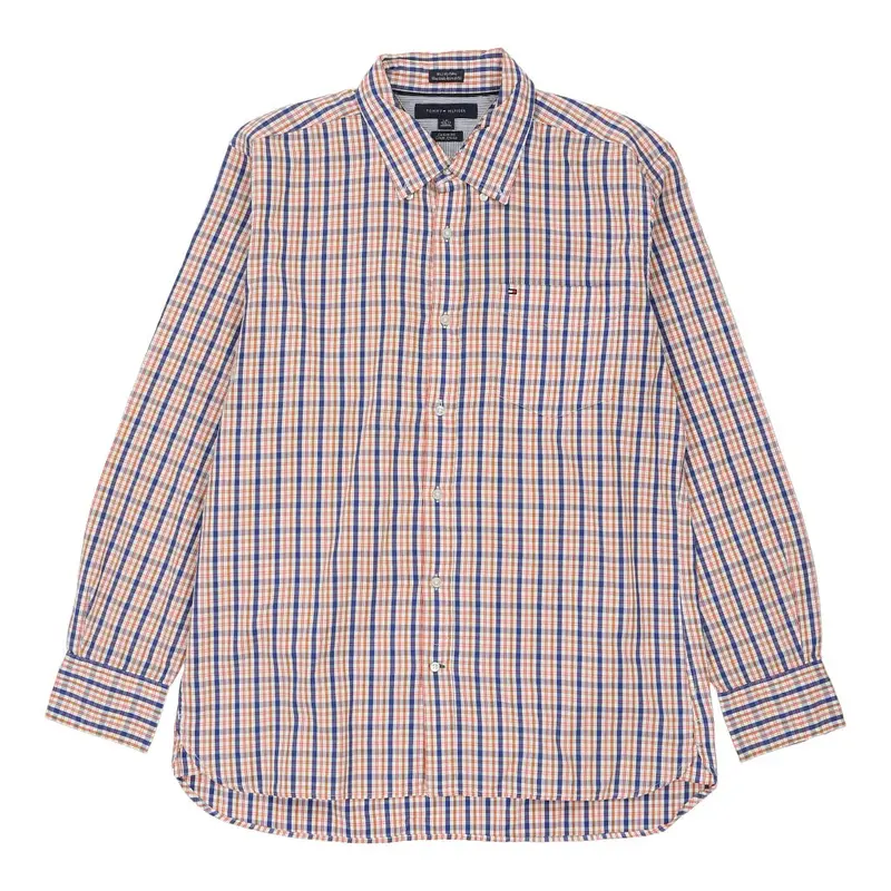 Tommy Hilfiger Checked Shirt - Large Orange Cotton