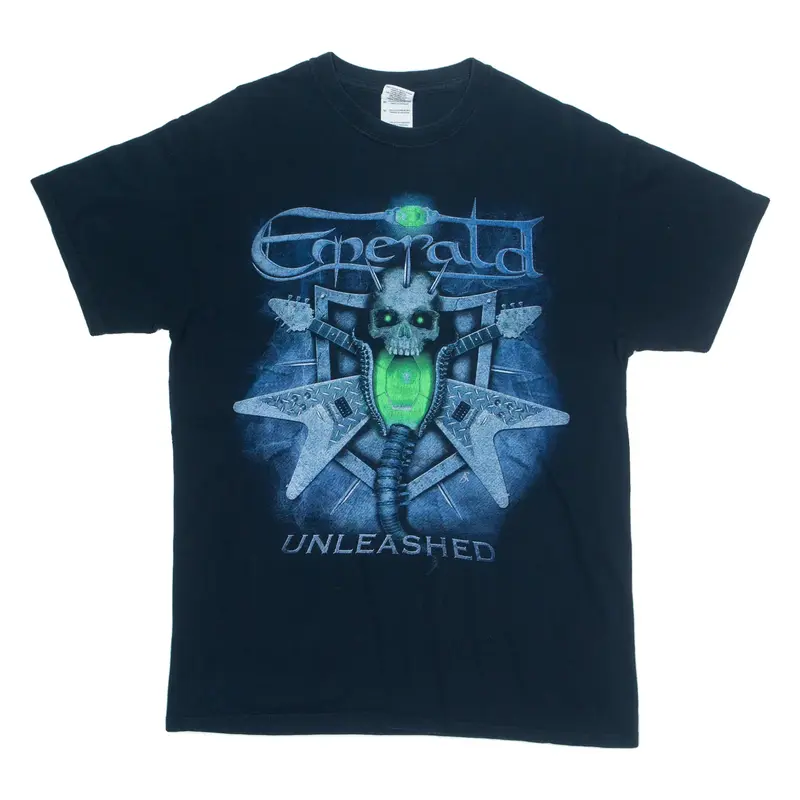 GILDAN Emerald Unleashed Mens Band T-Shirt Black M