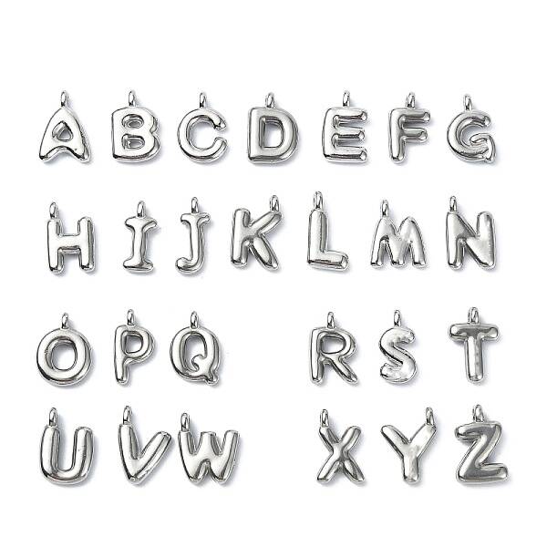 304 Stainless Steel Alphabet Pendants