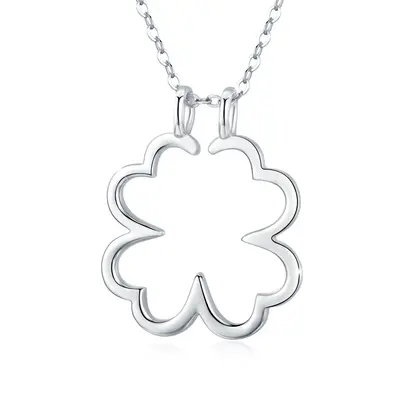 Sterling Silver Four Leaf Clover Pendant Necklace
