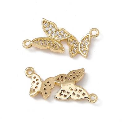 Brass Micro Pave Clear Cubic Zirconia Pendants