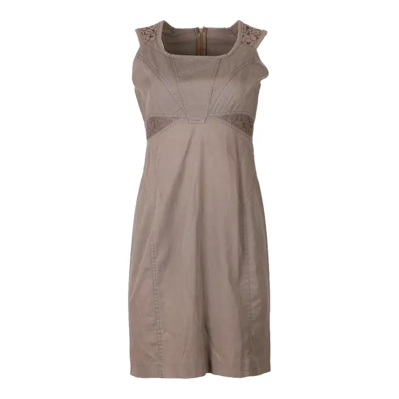 Romeo Gigli Mini Dress - Small Brown Cotton