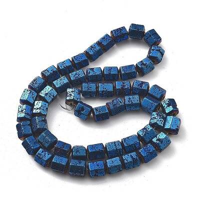 Electroplated Natural Lava Rock Beads Strands