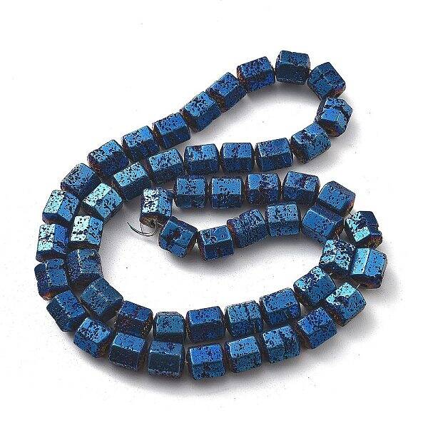 Electroplated Natural Lava Rock Beads Strands