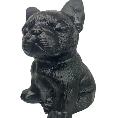 big black obsidian buldog Decor Bulldog