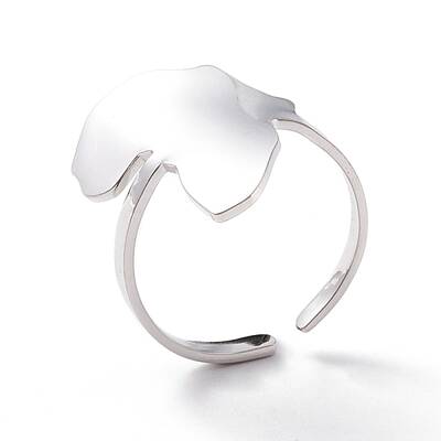 Non-Tarnish Map of Africa Cuff Ring