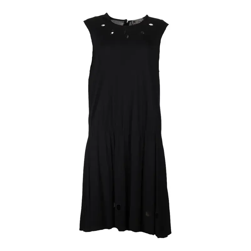 Gianni Versace Mini Dress - Medium Black Viscose Blend