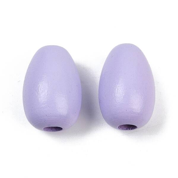 Spray Painted Wood European Beads