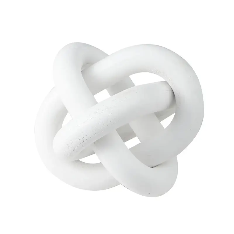 Wooden Chain Link Decor, 1 Count Home Decor 3 Knot Hand Carved Coffee Table Ornament, Kitchen Accessories, Rustic Decoration ...