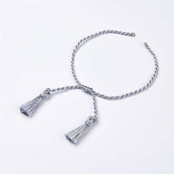 Polyester DIY Braided Bracelet Making