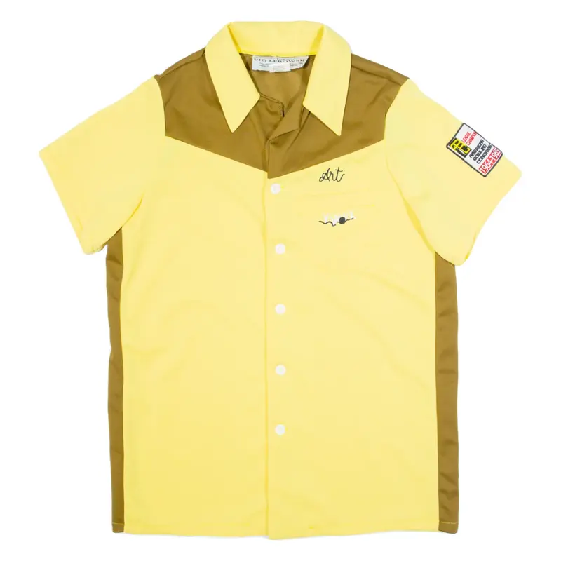 THE BIG LEBOWSKI Mens Plain Shirt Yellow 90s M