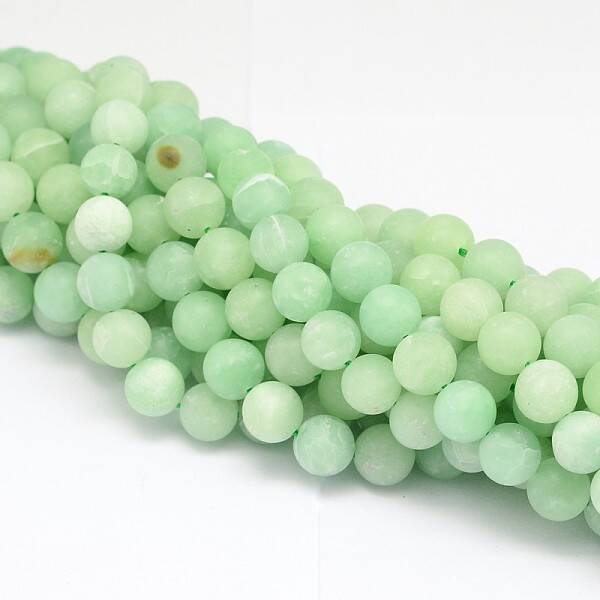 Synthetic Myanmar Jade(Glass) Bead Strands