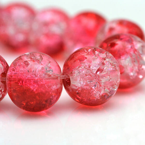 Baking Painted Crackle Glass Bead Strands