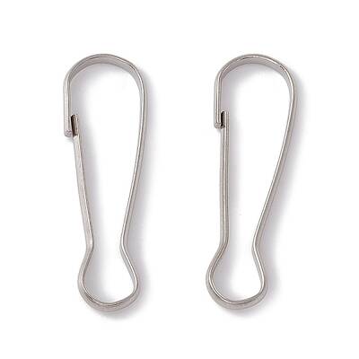 Non-Tarnish 304 Stainless Steel Push Gate Snap Keychain Clasp Findings