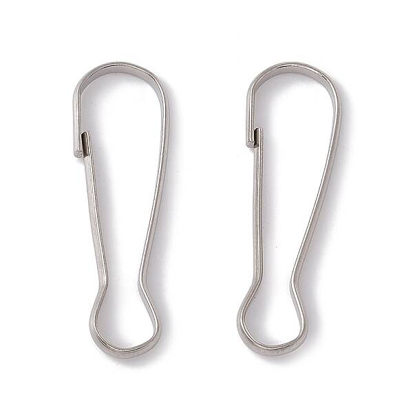 Non-Tarnish 304 Stainless Steel Push Gate Snap Keychain Clasp Findings