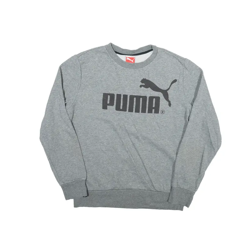 PUMA Sweatshirt Grey Crew Neck Mens S