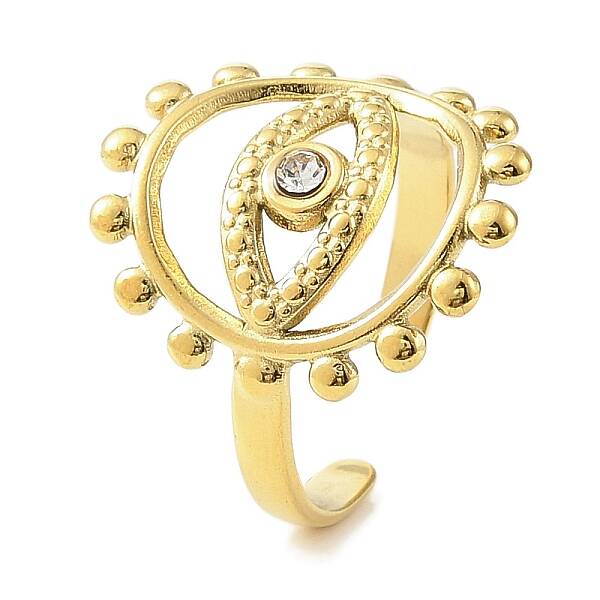 Ion Plating(IP) 304 Stainless Steel Open Cuff Ring for Women