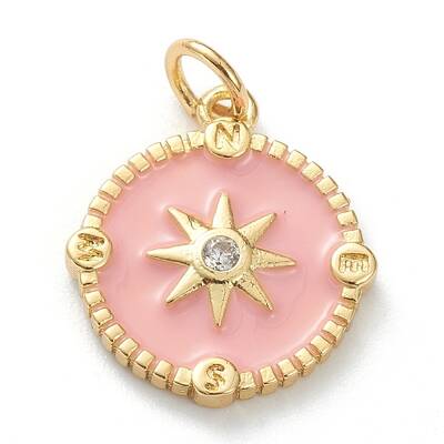 Brass Micro Pave Cubic Zirconia Pendants