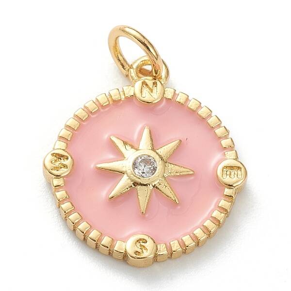 Brass Micro Pave Cubic Zirconia Pendants