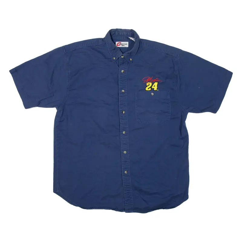 COMPETITORS VIEW Nascar Mens Plain Shirt Blue XL