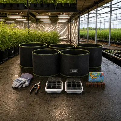 7-Gallon Pots and Growing Support Items