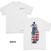 Barstool Golf Graphic Tees for Men & Women, Breathable Cotton Apparel, Golf Bag with American Flag Design, Trendy Casual Gift...